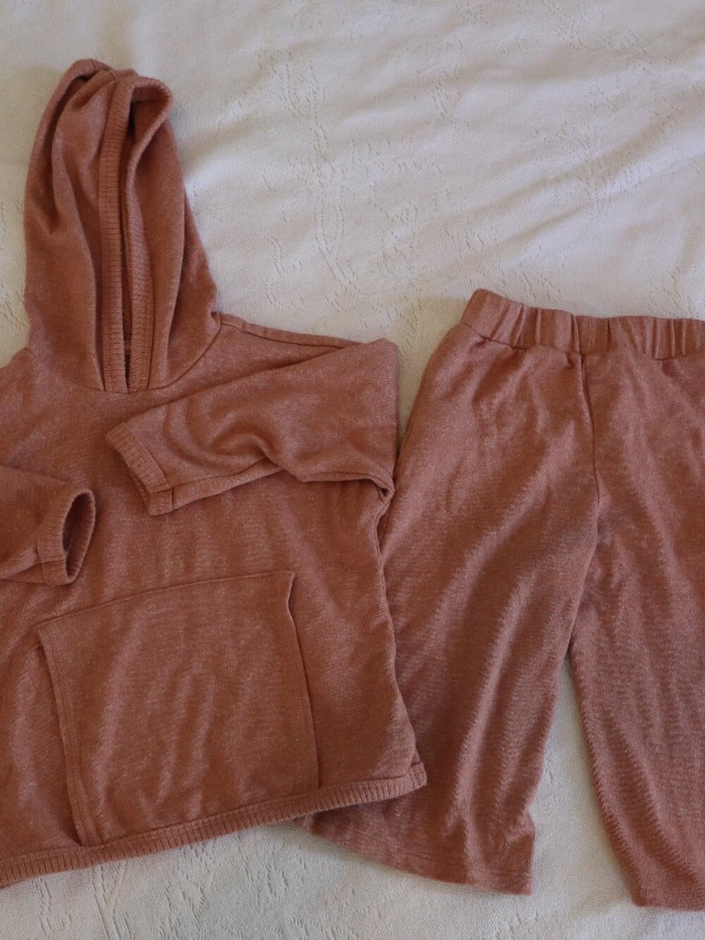 Easy Peasy Lounge set pants and hoodie 2T Light Rust